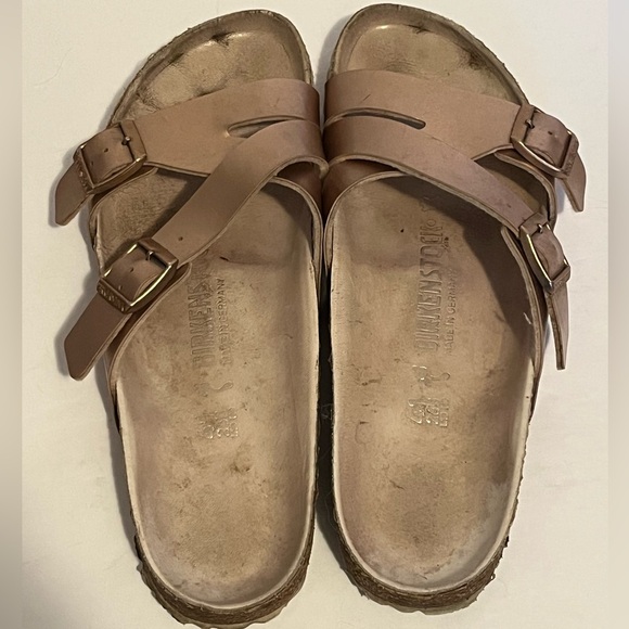Birkenstock Yao Lux Electric Metallic Rose Gold Sandals - Picture 5 of 16